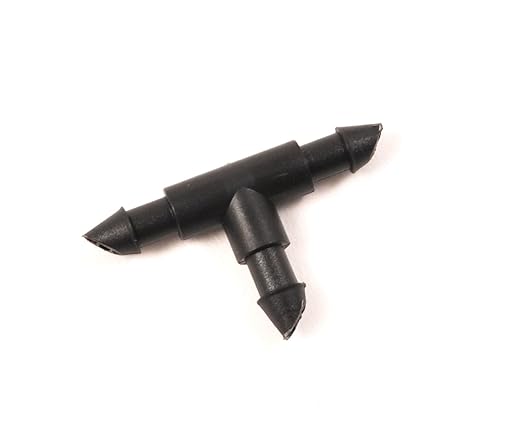 Raindrip 307010B, Barbed Tee, 1/4-Inch, 10-Pack, Drip Irrigation Fitting for Supply Tubing & Dripline, Black