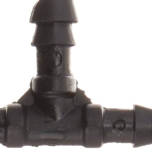 10 Pack (250 Total) Orbit 1/4 Inch Drip Fitting Tee for Micro Water Tubing, Dripper Line - 67401-25 Pack