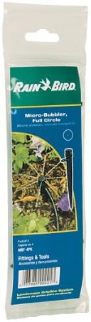 Rain Bird MBF4PKS Drip Irrigation Micro-Bubbler on Stake, 360° Full Circle Pattern, 0 - 3' Spray Distance, 4-Pack