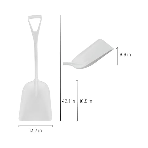 SPARTA 41077EC14 Plastic Sanitary Shovel, Food Safe Plastic Shovel For Commerical Kitchens, 14 Inches, Blue, (Pack of 3)