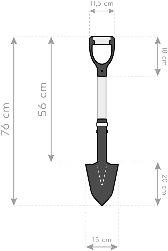 D-Handle Gardening Shovel with Cushioned Grip, Fiberglass Handle with Carbon Manganese Steel Blade, 30" Mini Handle, Yellow, for Raised Garden Beds and Container Gardens