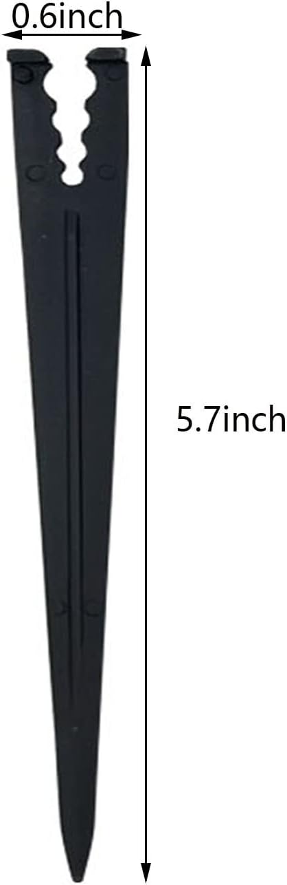 60 Pcs Drip Irrigation Stakes for 1/8" 1/4" Drip Tubing Hold Stakes for Garden Hydroponics Growing