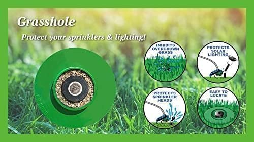 GRASSHOLE - Patented Sprinkler Head Protection Sprinkler Donut, Lawn Sprinkler Guard, Plastic Donuts for Sprinkler Heads (5 Pieces)