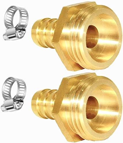 YOUHO Garden Hose Adapter 1/2" Drip Irrigation Tubing to Faucet - Reusable Connector Fittings for Most Rain Bird, Orbit, Dig, Toro 1/2 Tubing x 3/4" GHT Garden Hose Repair kit (3 Set) s