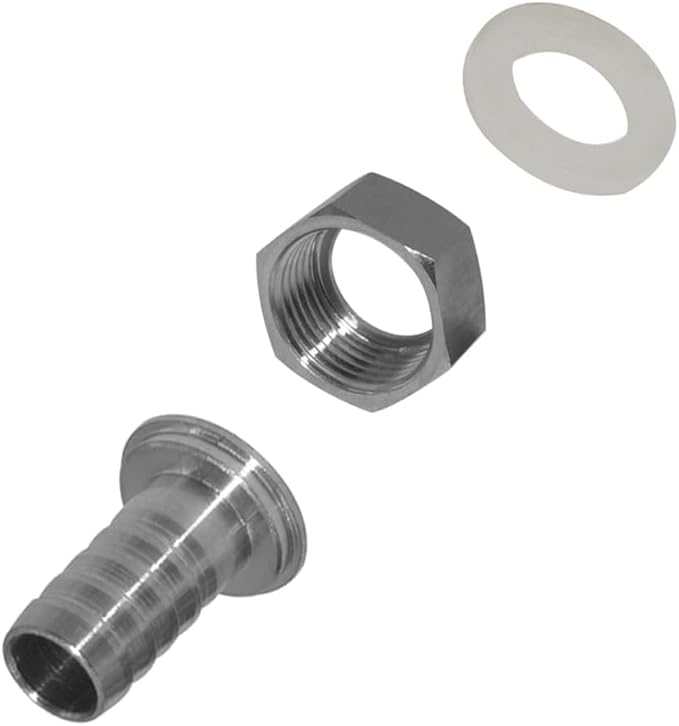 Stainless Steel 1/2" Hose Barb x 3/4" GHT Female Garden Hose Threaded Swivel Adapter Repair Fitting for Boat Lawn Power Wash Irrigation