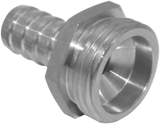 Stainless 5/8" Hose Barb x 3/4" Male GHT Garden Water Hose Connector Repair Fitting for Boat Lawn Power Wash Irrigation