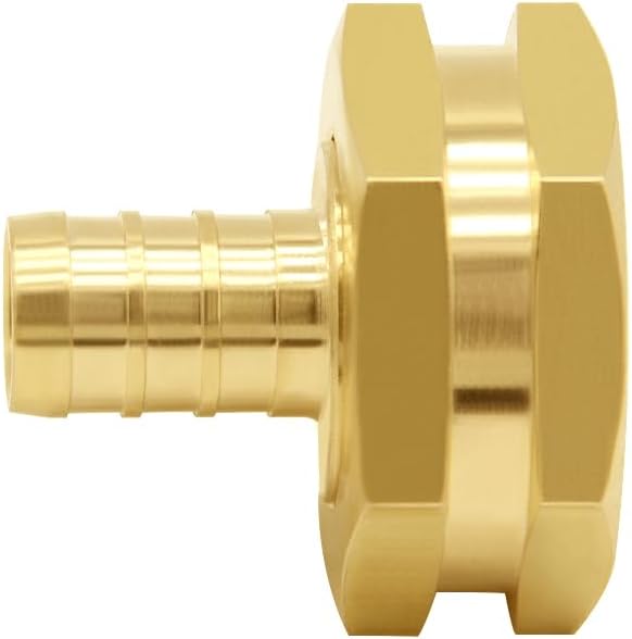 Joywayus 1/2" PEX Barb x 3/4" Female GHT Thread Swivel Hex Brass Garden Water Hose Pipe Connector Fittings for House/Boat/Lawn/Power Wash/Irrigation