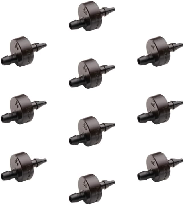 Rain Bird CVD1010PKXS Drip Irrigation Dripper/Emitter with Built-In Check Valve, 1 Gallon Per Hour, 10-Pack