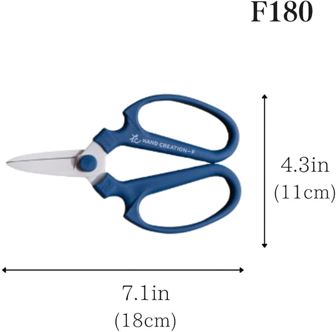 SAKAGEN HAND CREATION Flower Shears Type F-180 Scissors (Red)