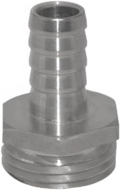 Stainless Steel 3/4" Hose Barb x 3/4" GHT Male Garden Hose Adapter Repair Fitting for Boat Lawn Power Wash Irrigation