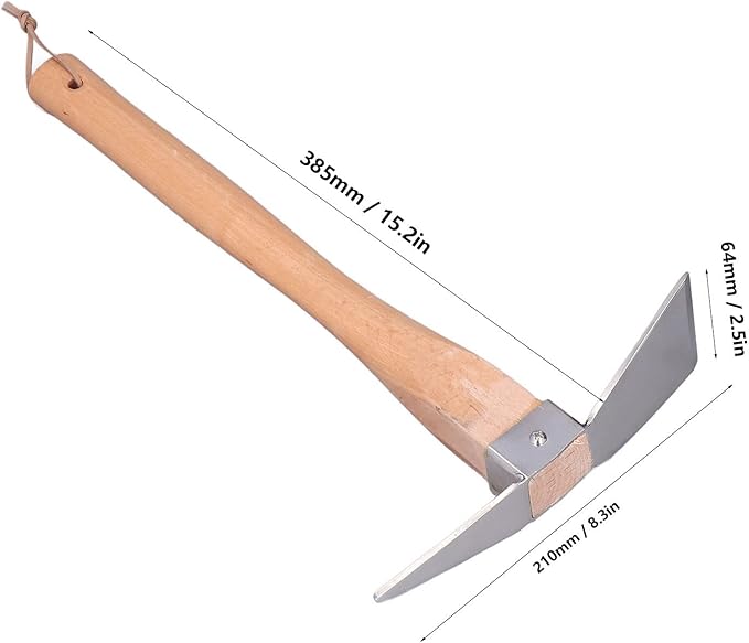 Hoe Garden Tool, Simple Practical Small Volume Light Weight Pick Axe for Pot Culture for Courtyard for Gardening
