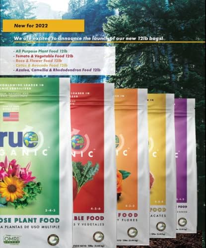 True Organic All Purpose Plant Food – Organic Fertilizer for Fruits, Vegetables, Flowers, and Herbs – 12lb Bag Covers 261 sq. ft.