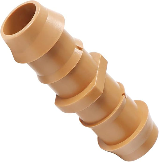 25 Pieces Drip Irrigation Coupling Fittings, 1/2'' Drip Line Barbed Coupler Connectors for 5/8", 1/2", .700" Drip Tubing for Garden Drip Sprinkler Systems