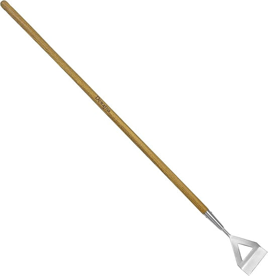 Dutch Hoe, Bending-Proof Push Pull Weeder, 51'' Long Handle Dutch Hoe Weeder for Women, Heavy Duty Stainless Steel Garden Dutch Hoe for Weeding in Between Seedling, Removal Moss,Soil Loosening