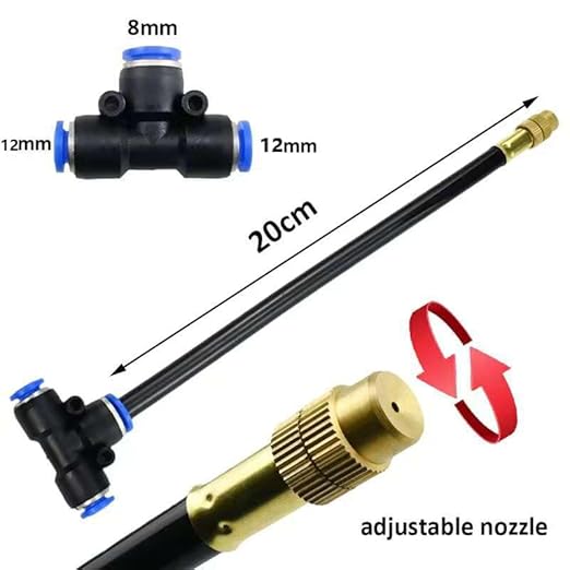 Drip Irrigation Kit,Automatic Garden Watering System with New Quick Connectors and 360-degree Bending Dropper Atomizing Nozzles for Watering System for Garden Plant Lawn Patio. (15 Nozzles)
