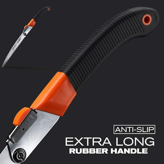 REXBETI Folding Saw, Compact Design 8 Inch Blade Hand Saw for Wood Camping, Dry Wood Pruning Saw with Hard Teeth, Quality SK-5 Steel