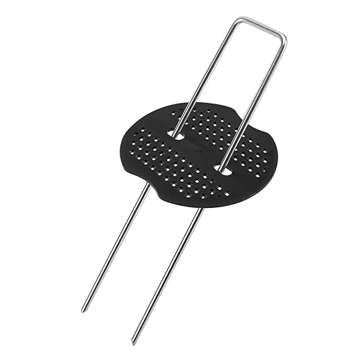 Finderomend 100 Pack Landscape Staples and 100 Pack Gaskets,11 Gauge 4" Galvanized Steel Garden Staples with Black Pads,Landscape Pins Turf Staples for Securing Weed Barrier Fabric Artificial Grass