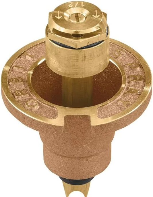 20-Pack Orbit 54071 Brass Pop-Up Flush Head Sprinkler with Half Pattern Spray Nozzle - Brass Pop-Up Sprinklers for Half Pattern Spray