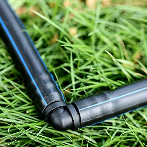 Maitys 8 Pieces Drip Irrigation Barbed Tee Fittings 1/2 Inch Universal Barbed Tee Fittings Connectors Drip Plastic Soaker Hose Connectors Hose End Stop, Black(Elbow)