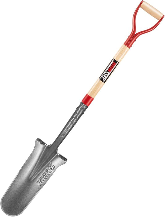 Drain Spade Shovel Digging Spade Trenching Shovel Serrated Shovel Transplanting Spade for Garden Outdoor,44 inches