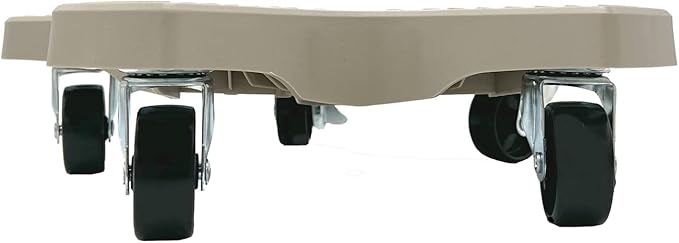 Bosmere S18450 Down Under Plant Caddie, Heavy Duty Plant Stand with Wheels, 500lb Capacity, 16-Inch, Light Gray