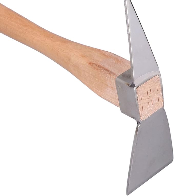 Hoe Garden Tool, Simple Practical Small Volume Light Weight Pick Axe for Pot Culture for Courtyard for Gardening