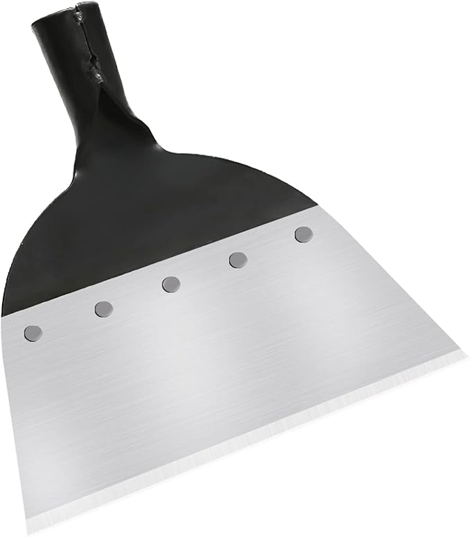 Garden Shovel Snow Shovel Multi-Functional Steel Flat Shovel Garden Spade Cleaning Scraper Garden Tool Ice Scraper Ice Chopper 11in/28cm