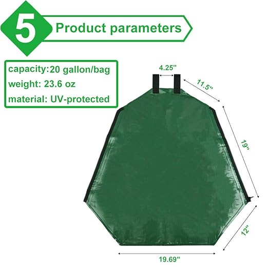 vensovo 4 Pack Tree Watering Bag - 20 Gallon Slow Release Tree Watering Bag, Tree Automatic Irrigation Bag with Zipper