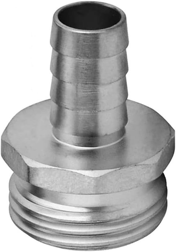 Stainless 1/2" Hose Barb x 3/4" Male GHT Garden Water Hose Connector Repair Fitting for Boat Lawn Power Wash Irrigation