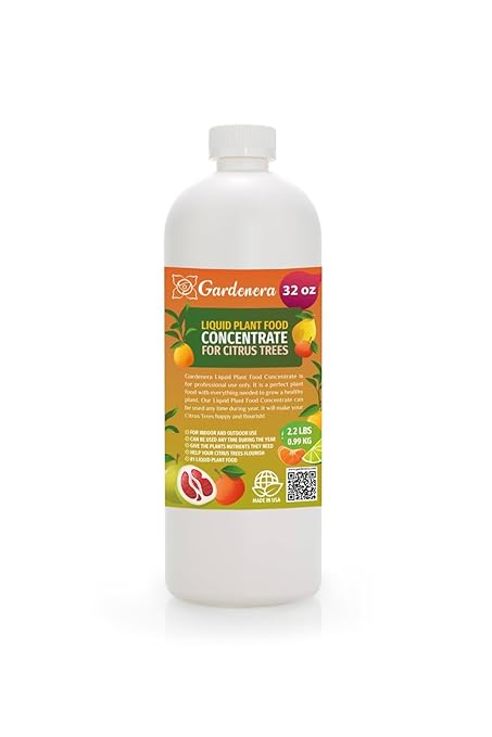 Plant Growth Superfood for Citrus Trees with 18 Key Vitamins & Minerals - Organic Plant Food Fertilizer - Micro-Fungi and Bio-Organisms for Citrus Plant Care & Growth Enhancement - 32oz