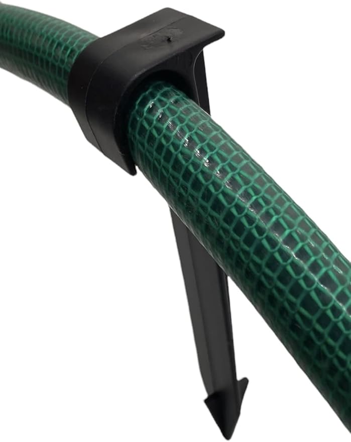 EMBerg Outdoor Drip Irrigation Tubing Garden Soaker Hose Hold-Down Anchor Stakes to Keep Your Hose Secured to The Ground - Great for Robotic Lawn Mowers! (10 Count)