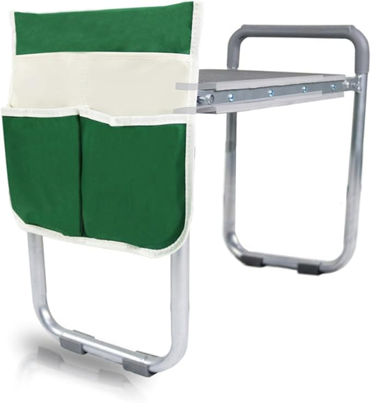 BESTHLS Garden Kneeler and Seat, Foldable Garden Stool Heavy Duty Gardening Bench for Kneeling Sitting to Prevent Knee & Back Pain, Tool Pouch Gloves Included Ideal for Women Seniors Mom Dad