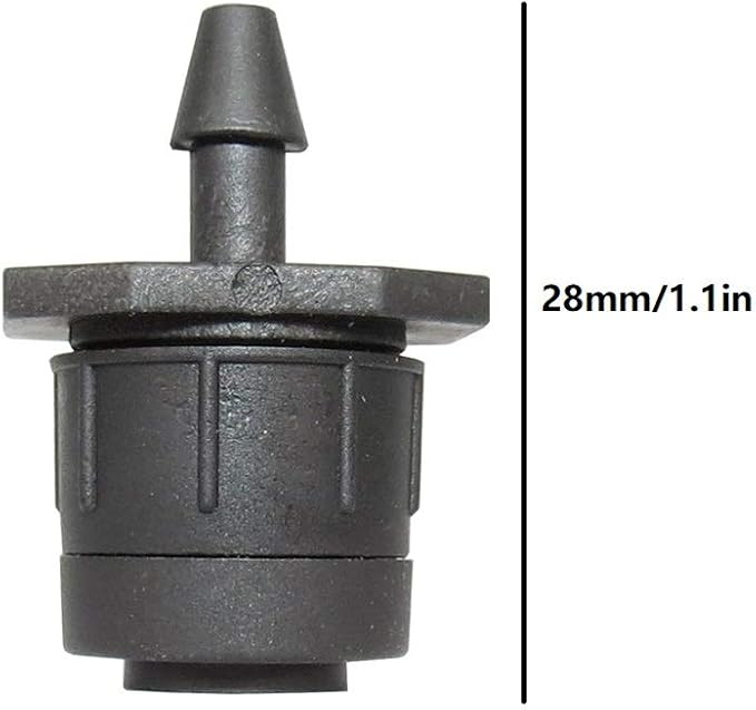 Lxcom Lighting 50 Pcs Irrigation Drippers Adjustable Drip Emitters Micro Spray 360 Degree Full Circle Pattern Water Flow Irrigation Drippers Sprinkler Drip Watering System Parts Drip Irrigation(Black)