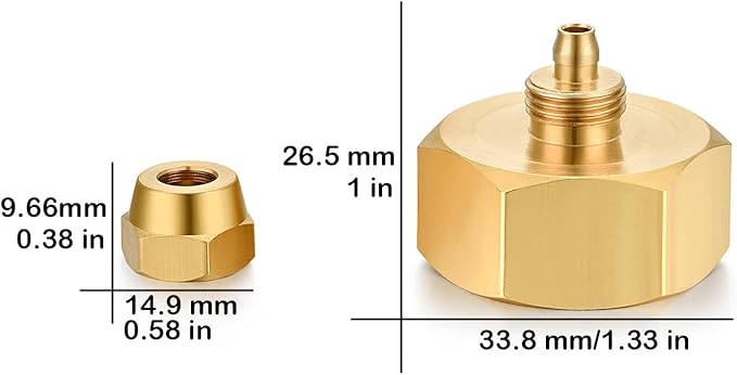 Drip irrigation hose connector, Garden Hose Adapter, Standard 3/4" GHT Female Thread to 1/4" Tube Adapter for Water Hose, Convert 3/4" Garden Hose to 1/4" Tube Drip Irrigation Parts (4 PCS)