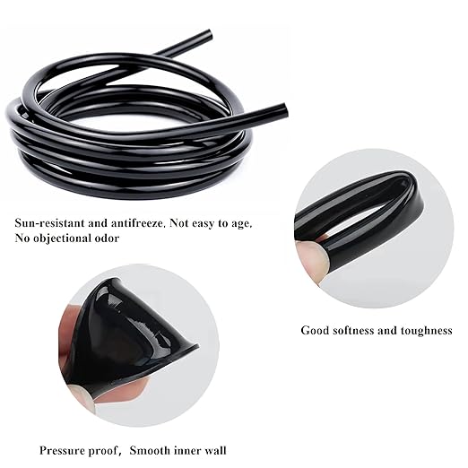 Drip Irrigation Kit, 1/4 Inch Polyethylene Distribution Irrigation Pipe for Micro-Spraying, Emitter Connecting Pipe Kit, DIY Garden Water-Saving Irrigation System with Blank Branch Hose. (01, 49FT)