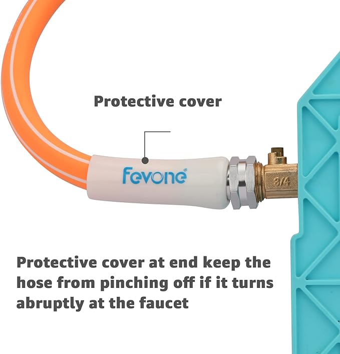 Fevone 25 ft Garden Hose, Heavy Duty Water Hose, Hybrid Polymer, Kink Resistance, Flexible, Durable, Leak Free, Aluminum Fittings, 3/4" GHT, 5/8" ID, 600 Psi, Drinking Water Safe