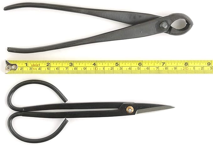 BambooMN Bonsai Basics Set - 8" Knob Cutter and 7.2" Trimming Shear - 30 Sets