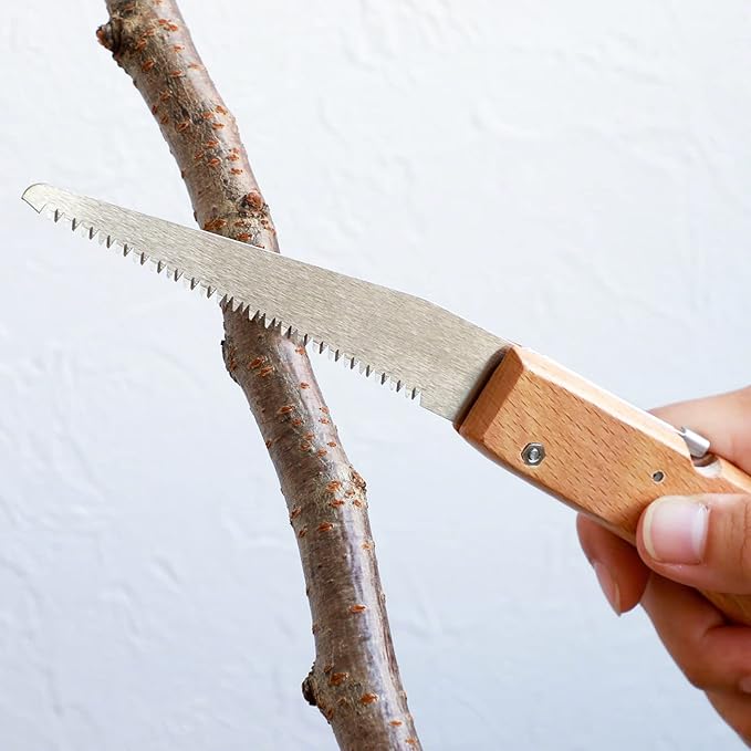 Wazakura Small Japanese Garden Folding Hand Saw 3.94in (100mm) for Woodworking and Bonsai, Mini Tree Pruning Saw Tool, Portable Knife Tool for Dry Wood, Outdoor Camping, Wood Cutting Made in JAPAN
