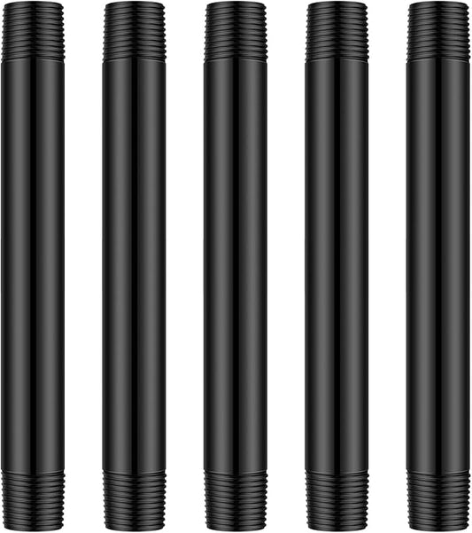 Yaomiao 5 Pcs Sprinkler Head Pipe Riser Extension 1/2 Inch MPT PVC Double Male Pipe Thread Sprinkler Riser for Lawn Irrigation System Automatic Irrigation Connector Raised Pipe (6 Inch)
