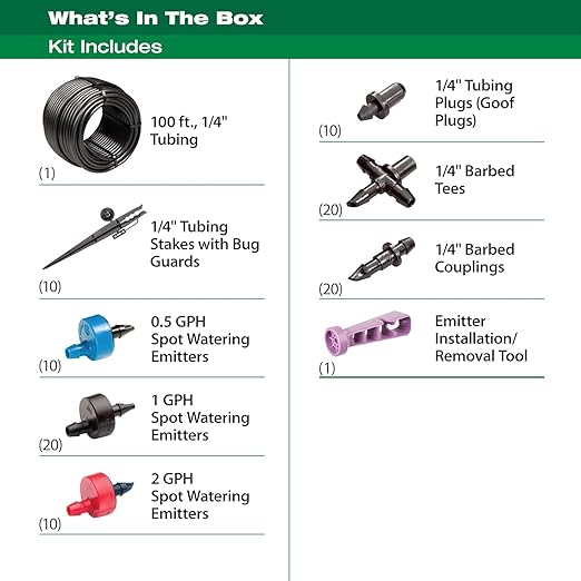 Rain Bird DRIPKITBAG Drip Irrigation Repair and Expansion Kit