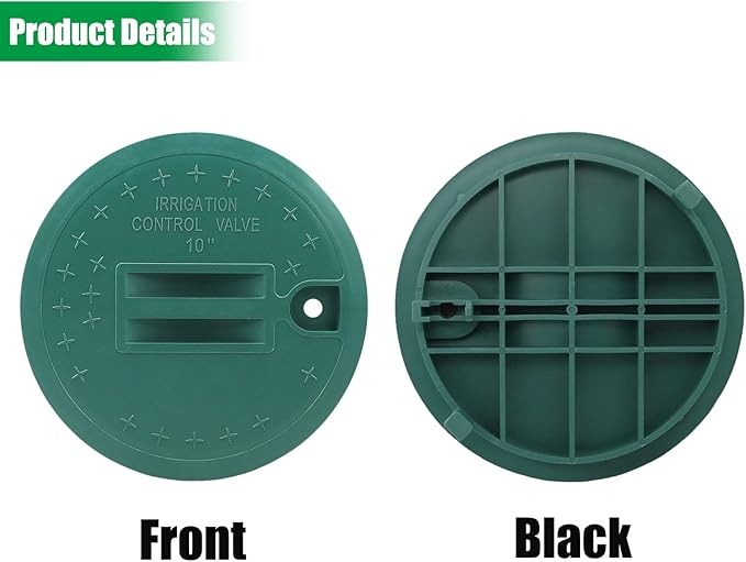 Bandelt 10" Sprinkler Valve Box Cover Lid for Automatic Irrigation Water System Lawn, Yard, Outside-2 Pack