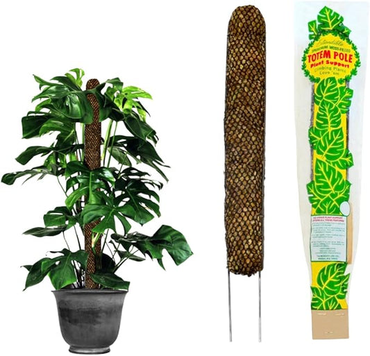 Mosser Lee Sphagnum Moss Pole for Indoor Plants, Monstera Moss Pole, Plant Pole Made in USA - Ideal for Climbing Plants, Enhances Plant Growth & Stability - 12" Height