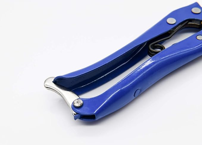 Grass Shear Sheep Shear Alpaca Shear - Coated Wear-Resistant Handle, Manganese Steel Double Blade, Strong Spring Suitable For Cattle And Sheep and Horse Hair Hand-Cut(Blue 10.2 inches)