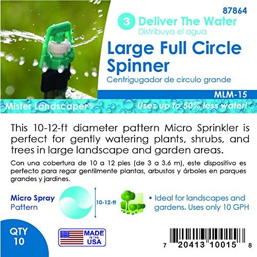 Mister Landscaper MLM-15 Large Full Circle Micro Spray Spinner (10 Quantity)
