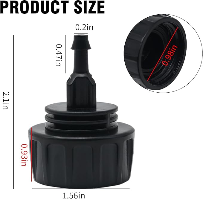 6 Pcs 1/4" Drip Irrigation Tubing Faucet Adapter 3/4" to 1/4" Drip Irrigation Tubing Garden Hose Adapter Irrigation Hose Connection