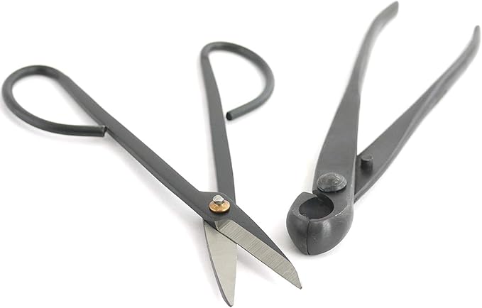 BambooMN Bonsai Basics Set - 8" Knob Cutter and 7.2" Trimming Shear - 30 Sets