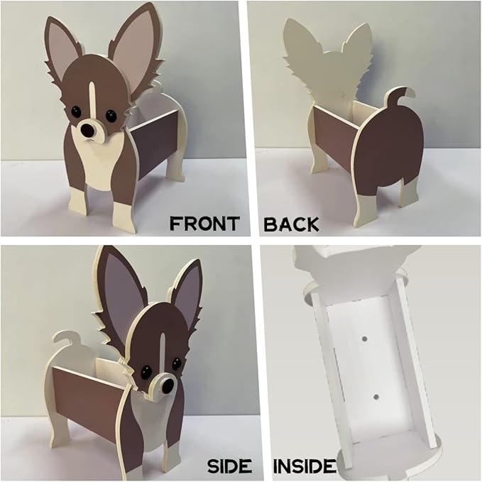 Yorkshire Dog Planter Plant Pots,Cute Garden Dog Flower Planter,Dog Planters Birthday Gifts for Women,Office,Indoor/Outdoor Decor(9.45 * 7.76 * 12.13in)