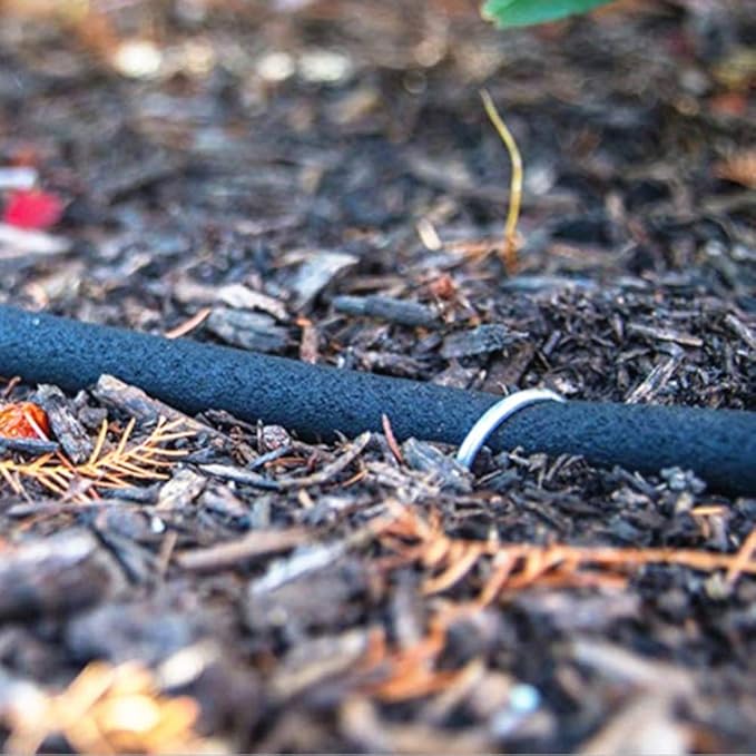AAGUT 6 Inch Garden Pins 50 Pack Drip Irrigation Tubing Stakes Landscape Staples Heavy Duty 11 Gauge Securing Pegs Galvanized Lawn U Pegs for Soaker Hose, Chicken Wire, Weed Barrier Fabric, Dog Fence