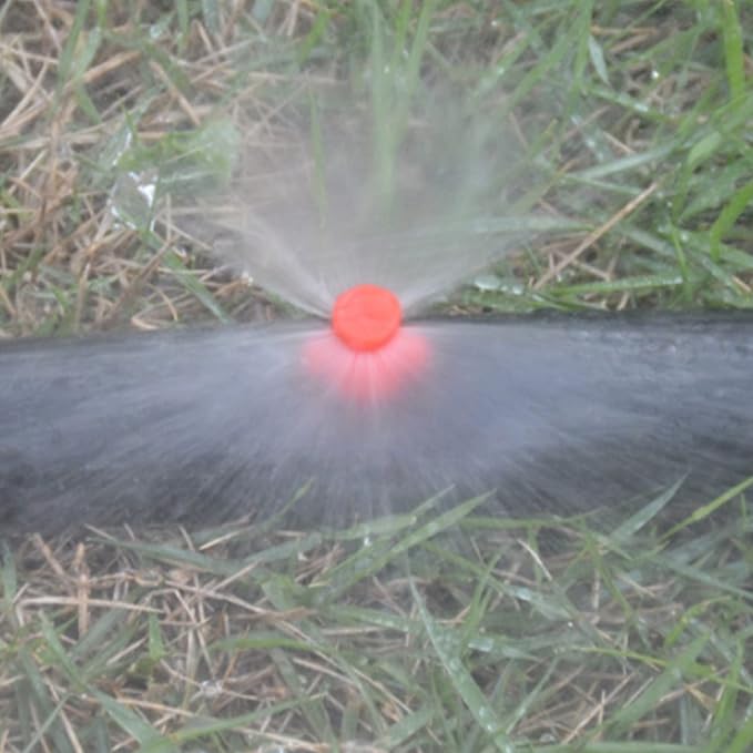 MroMax 20Pcs Misting Sprayer 360 Degree 4x9 Intubation Hole Nozzle Jet Mister Cloning Machine Hydroponic for Water Garden Flower Grass Red