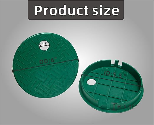 Mariyandh 4 Pack Valve Box Cover Lid for Sprinkler Irrigation System, ID 5.5" OD 6" Sprinkler System Covers Outdoors